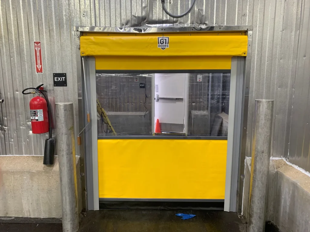 industrial glass door - commercial overhead door operator installation